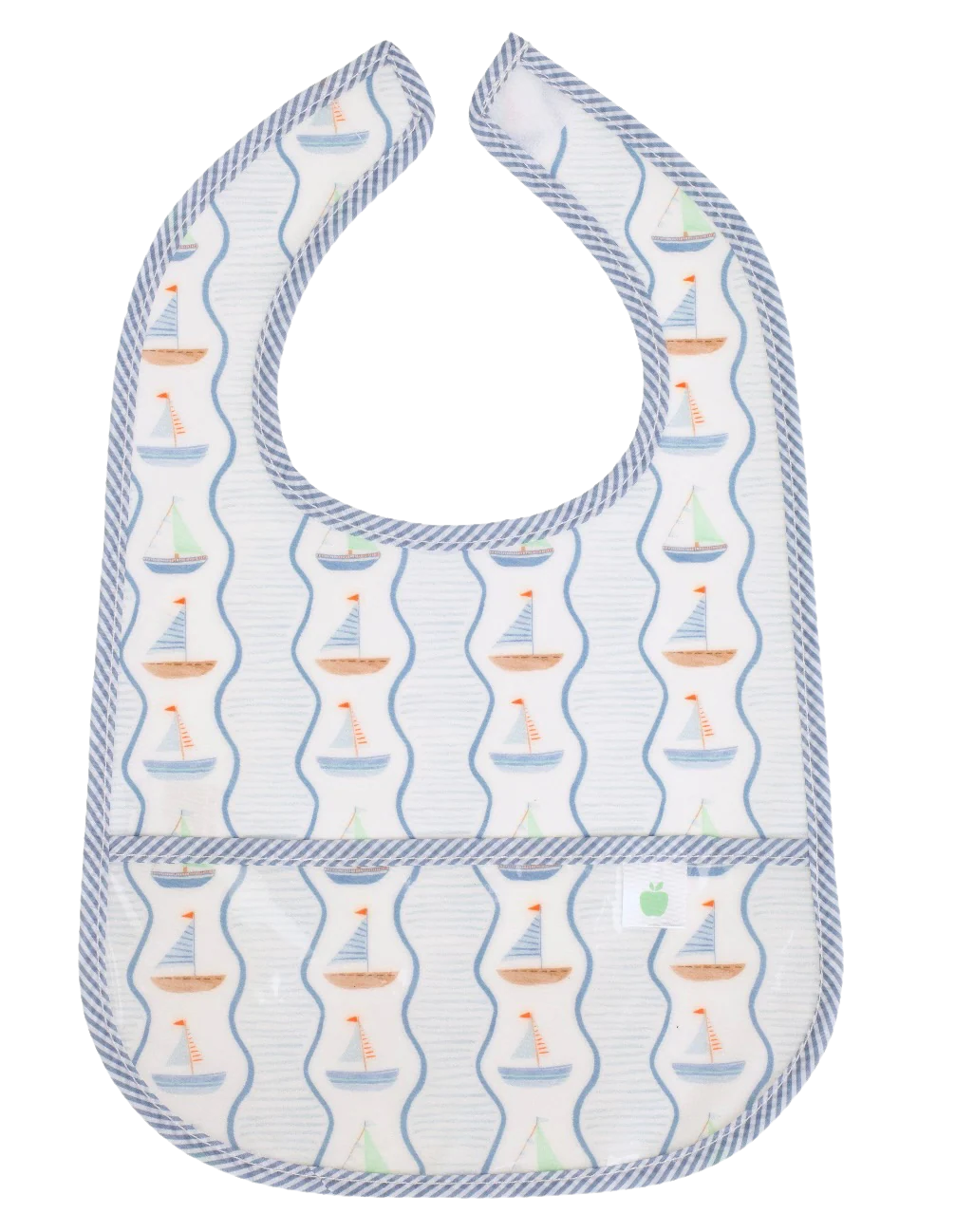 Sailboats Wipe It Bib