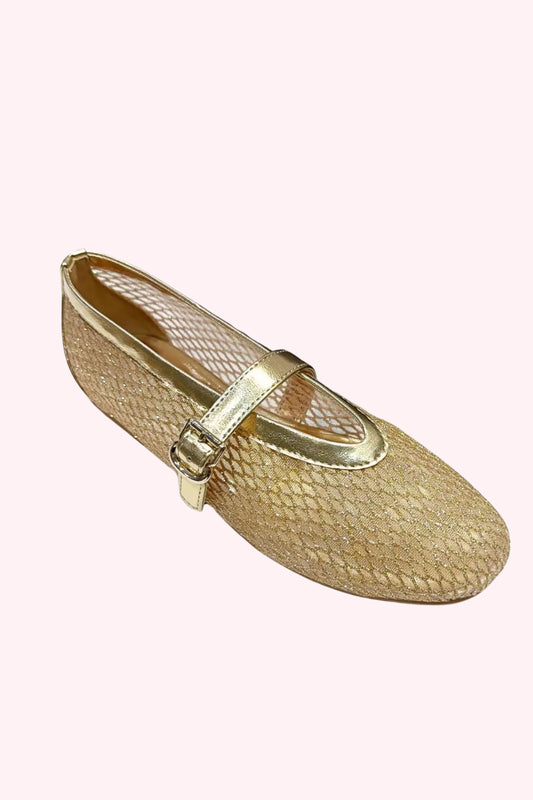 The Brielle Ballet Flat-Gold