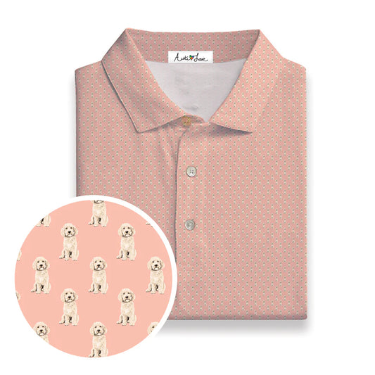 Peach Golden Doodle Performance Polo(Kids)