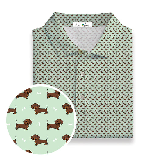 Mint Wiener Dog Performance Polo(Kids)