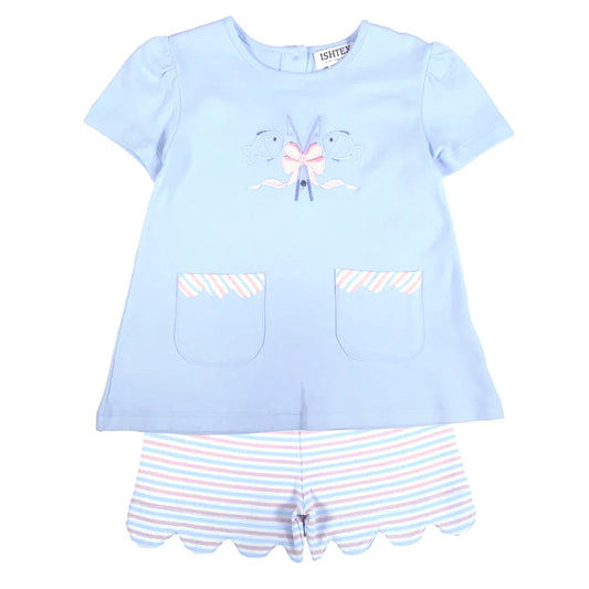 Fishing Girls Shorts Set