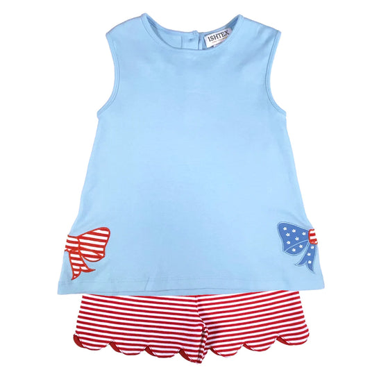 Bow Girls Shorts Set