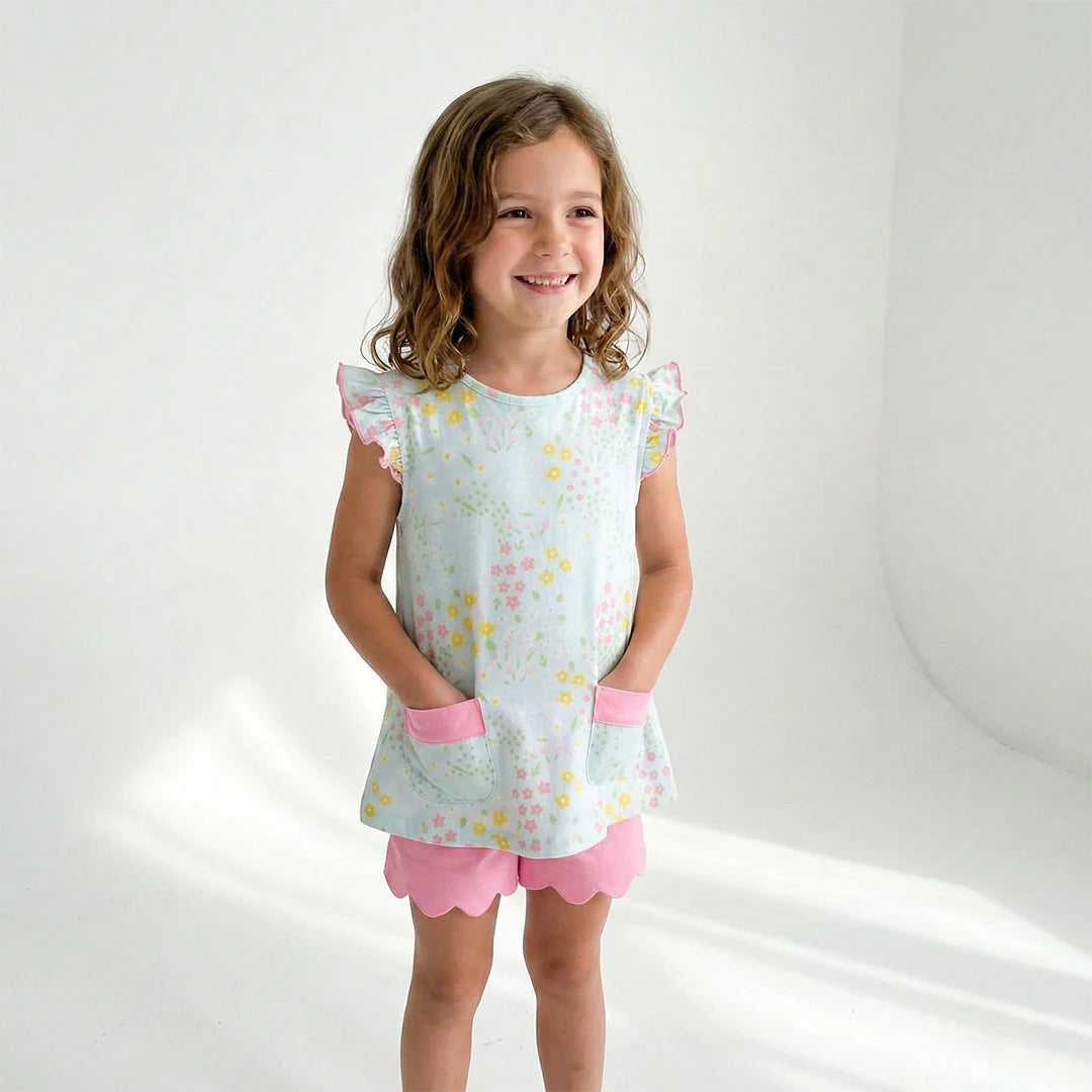 Flower Girls Shorts Set