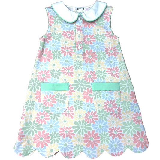 Retro Flower Girls Dress