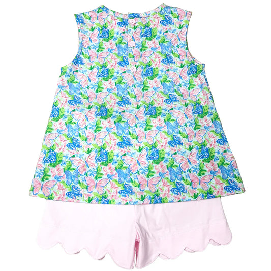 Butterfly Girls Shorts Set