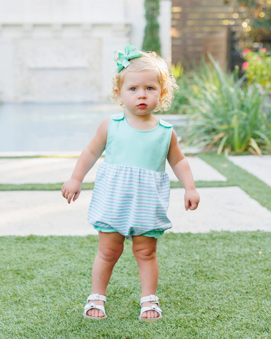 Lily Ruffle Bubble- Seaside Stripe