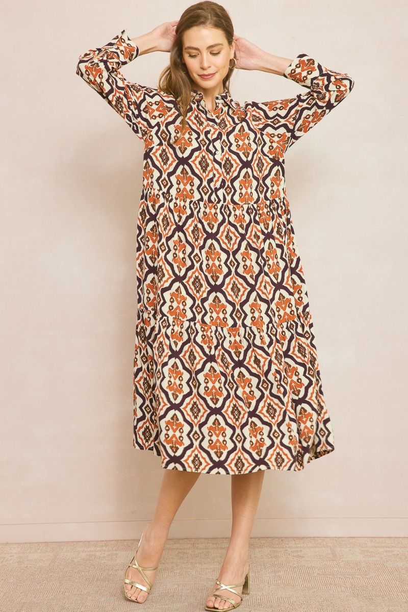 The Rusty Brown Midi Dress