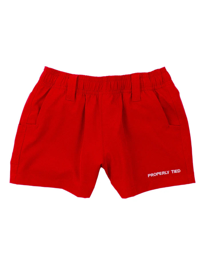 Properly Tied Boys Pintail Short-Red