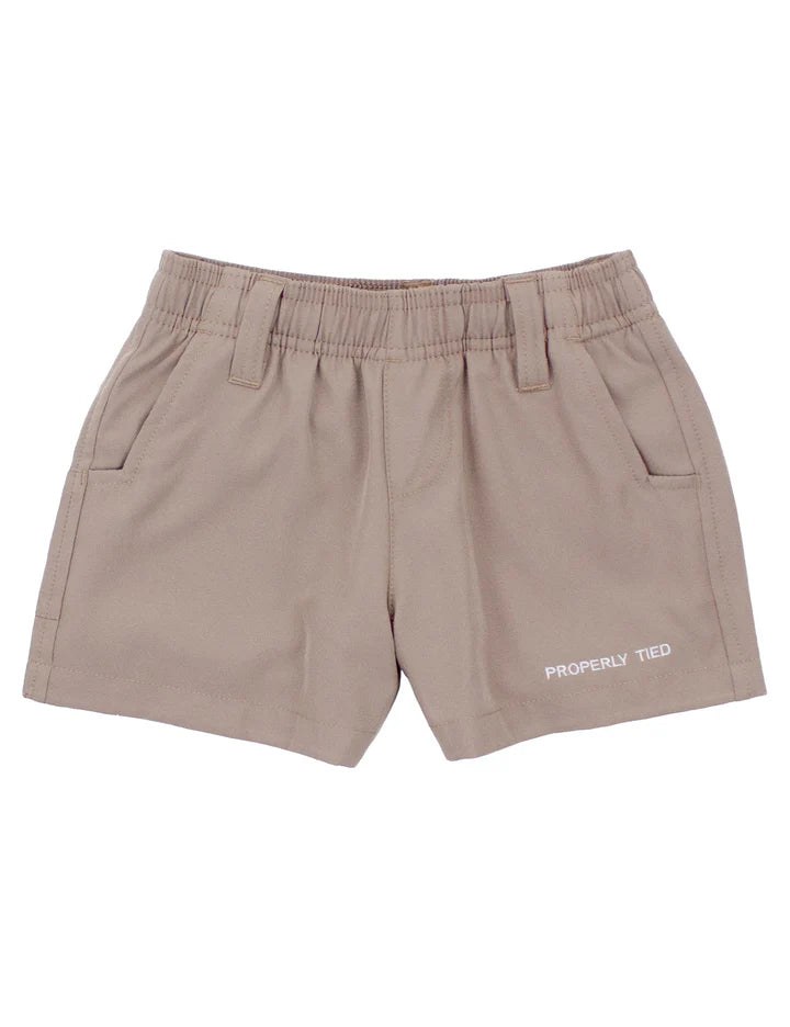 Properly Tied Boys Pintail Short-Taupe