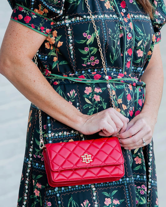 Brynleigh Clutch Crossbody-Red