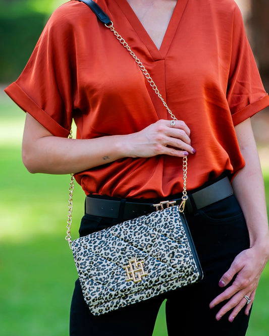 Bryn Clutch/Crossbody-Spotted Leopard