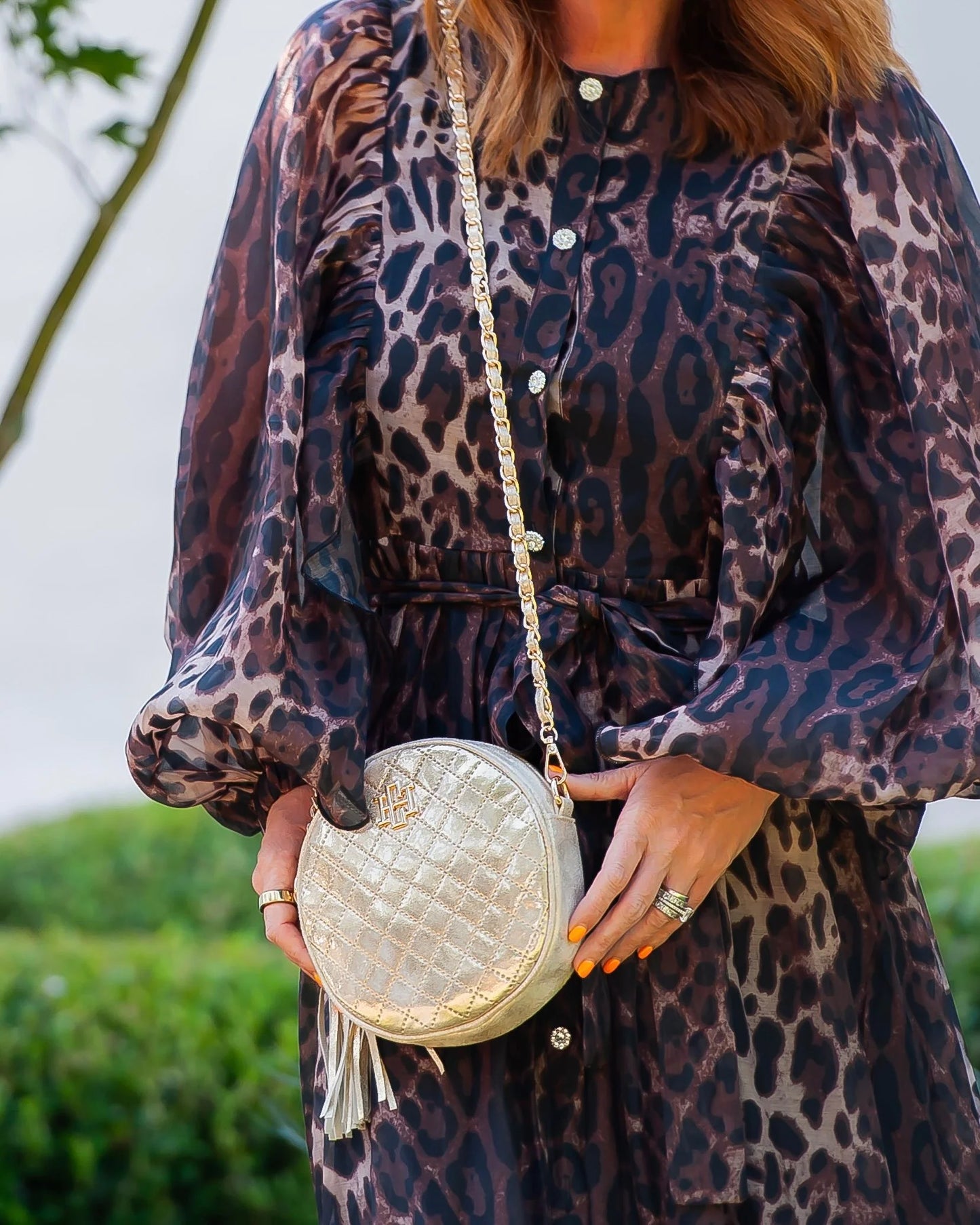 Cece Circular Crossbody-Champagne Pop