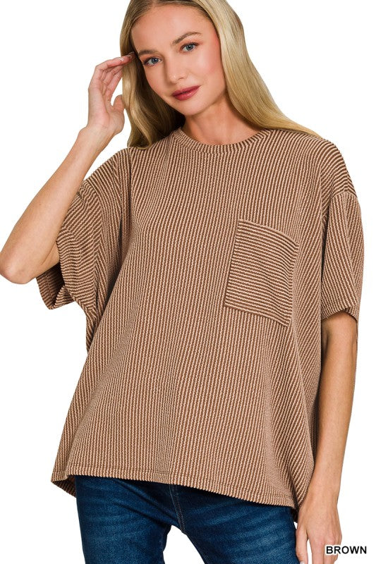 The Blakely Top in Brown