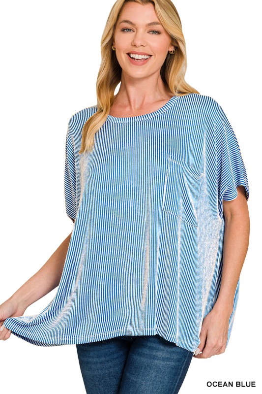 The Kori Top in Ocean Blue