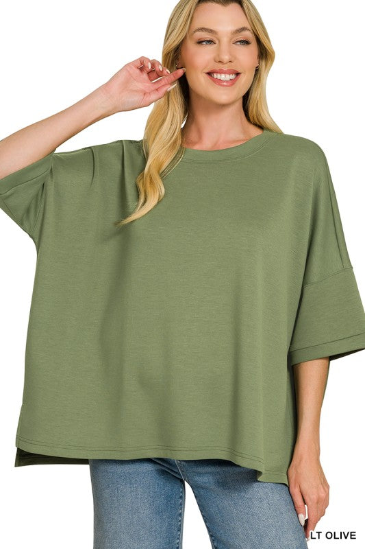 The Scuba Top in Lt Olive