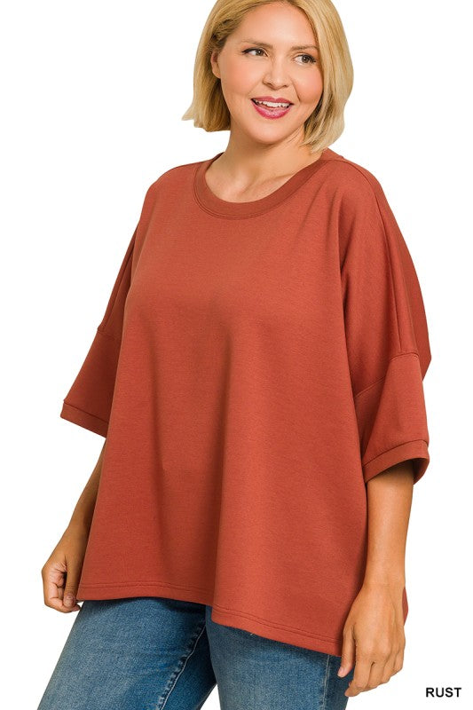 The Scuba Top in Rust - Plus
