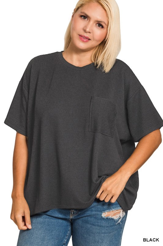 The Blakely Top in Black - Plus