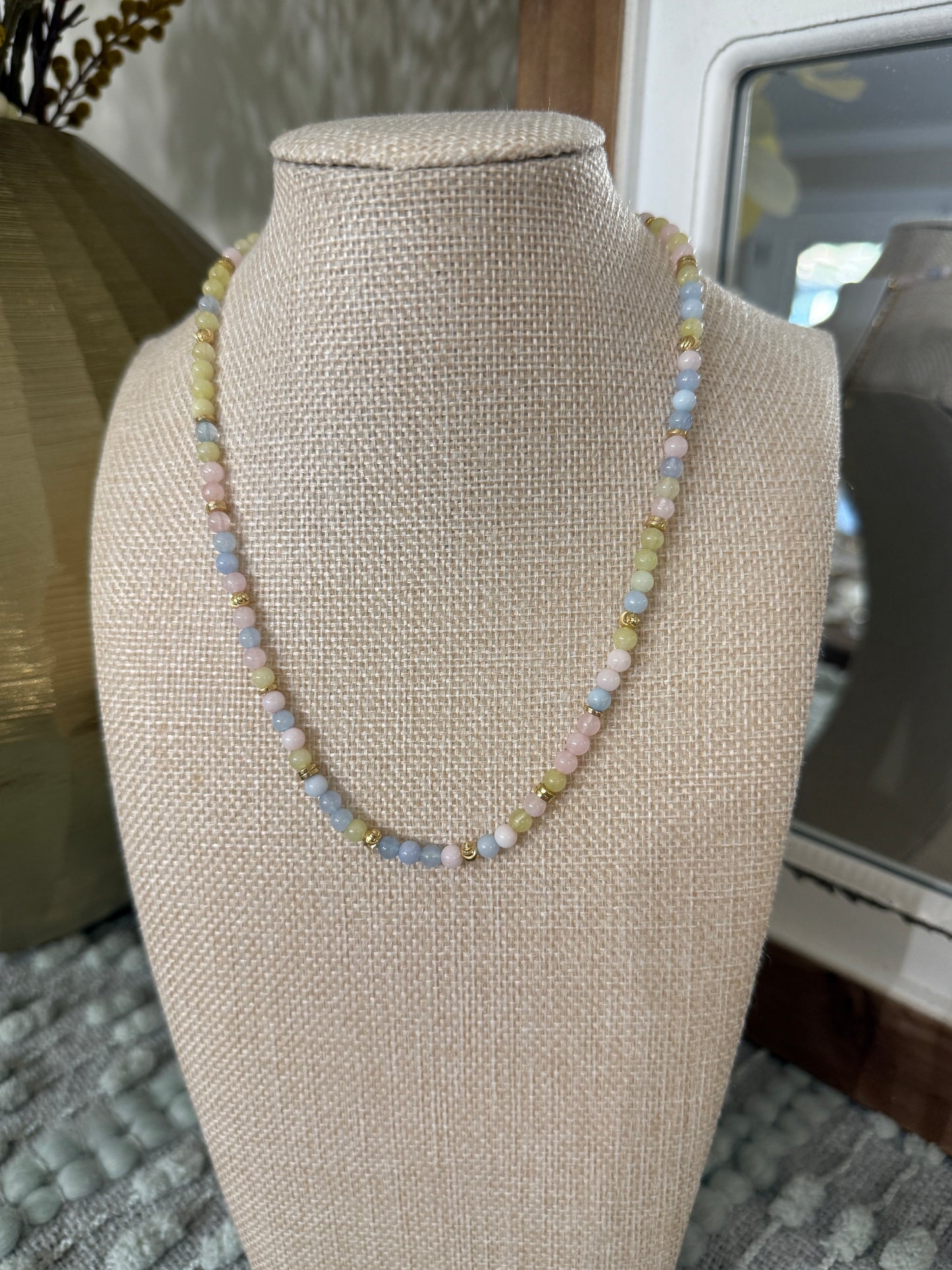 Beaded Necklace-Pastels