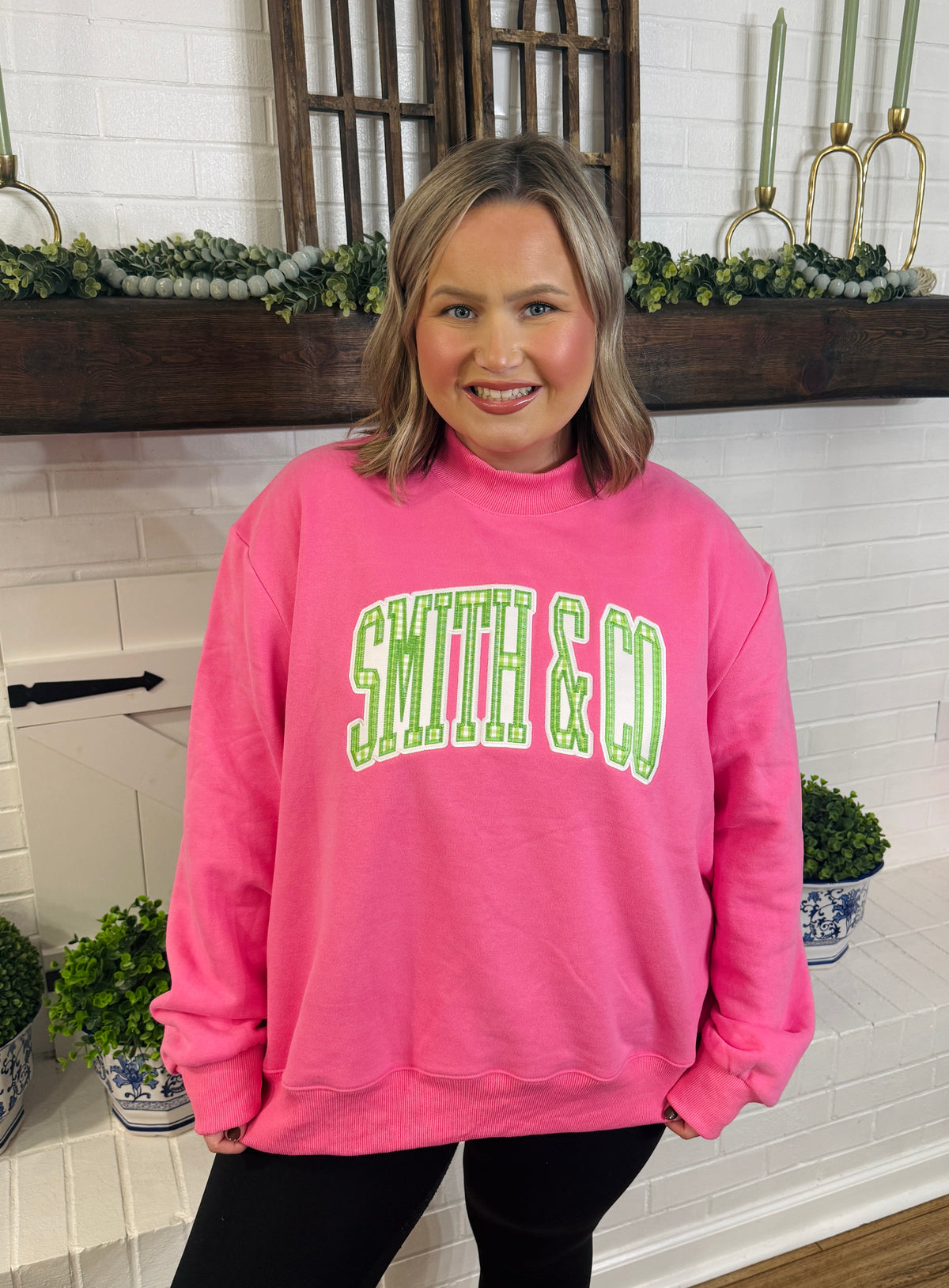 Smith & Co Mock Neck Sweatshirt