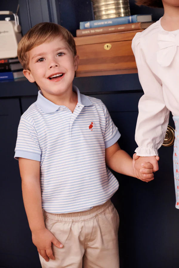 Prim & Proper Polo in Beale Street Blue Stripe