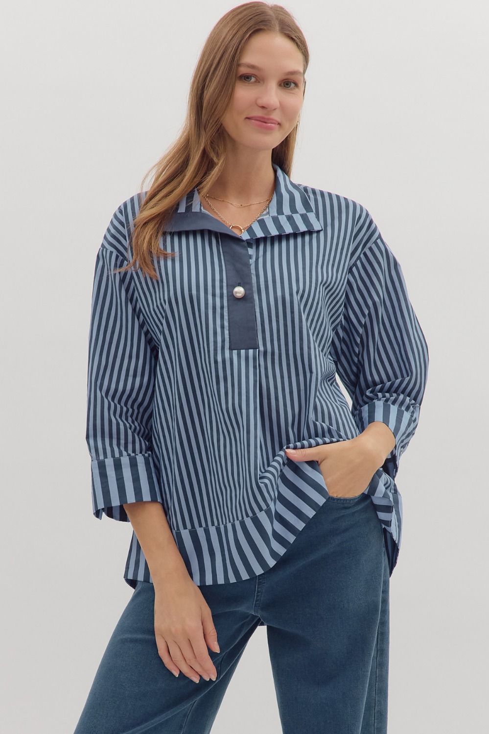 The Vivienne Top-Navy