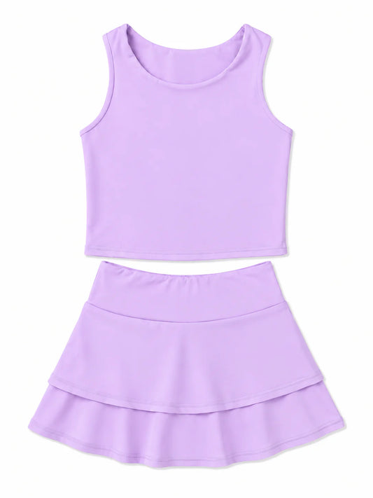 Amelia Lavender Skort Set