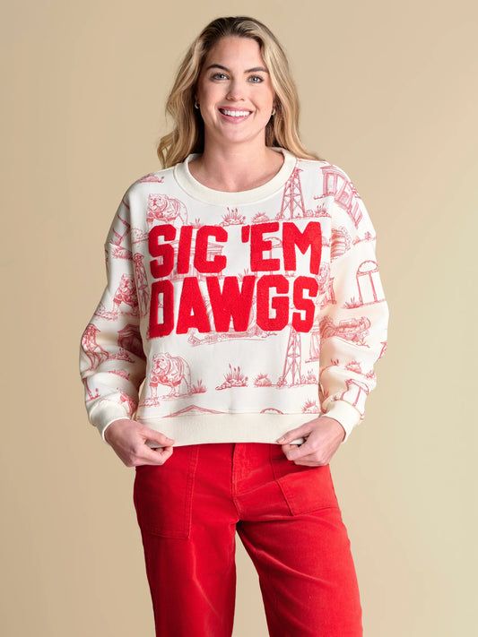 Stewart Simmons Georgia Team Toile Sweatshirt