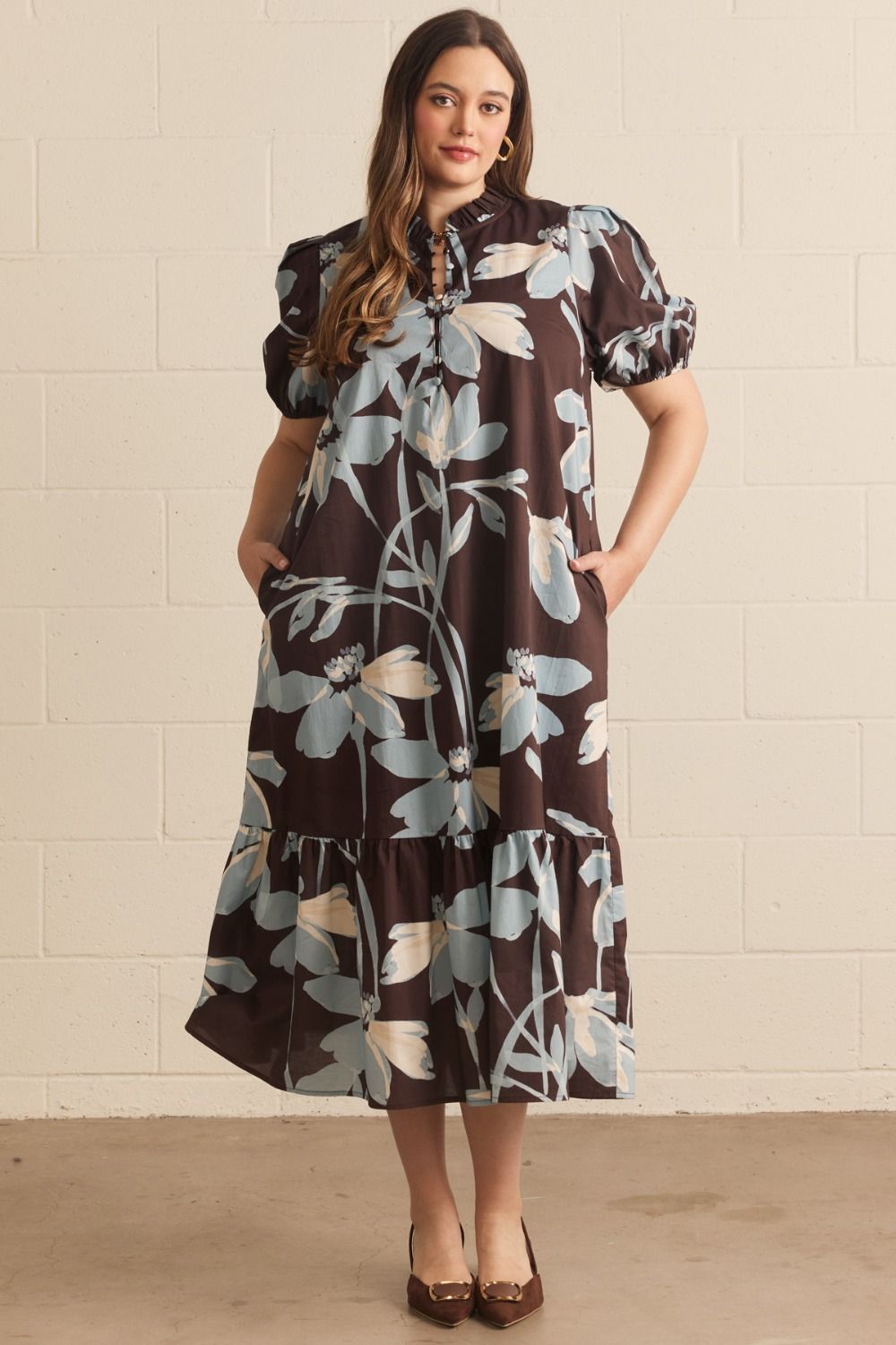 Call It Bold Midi Dress-CURVY