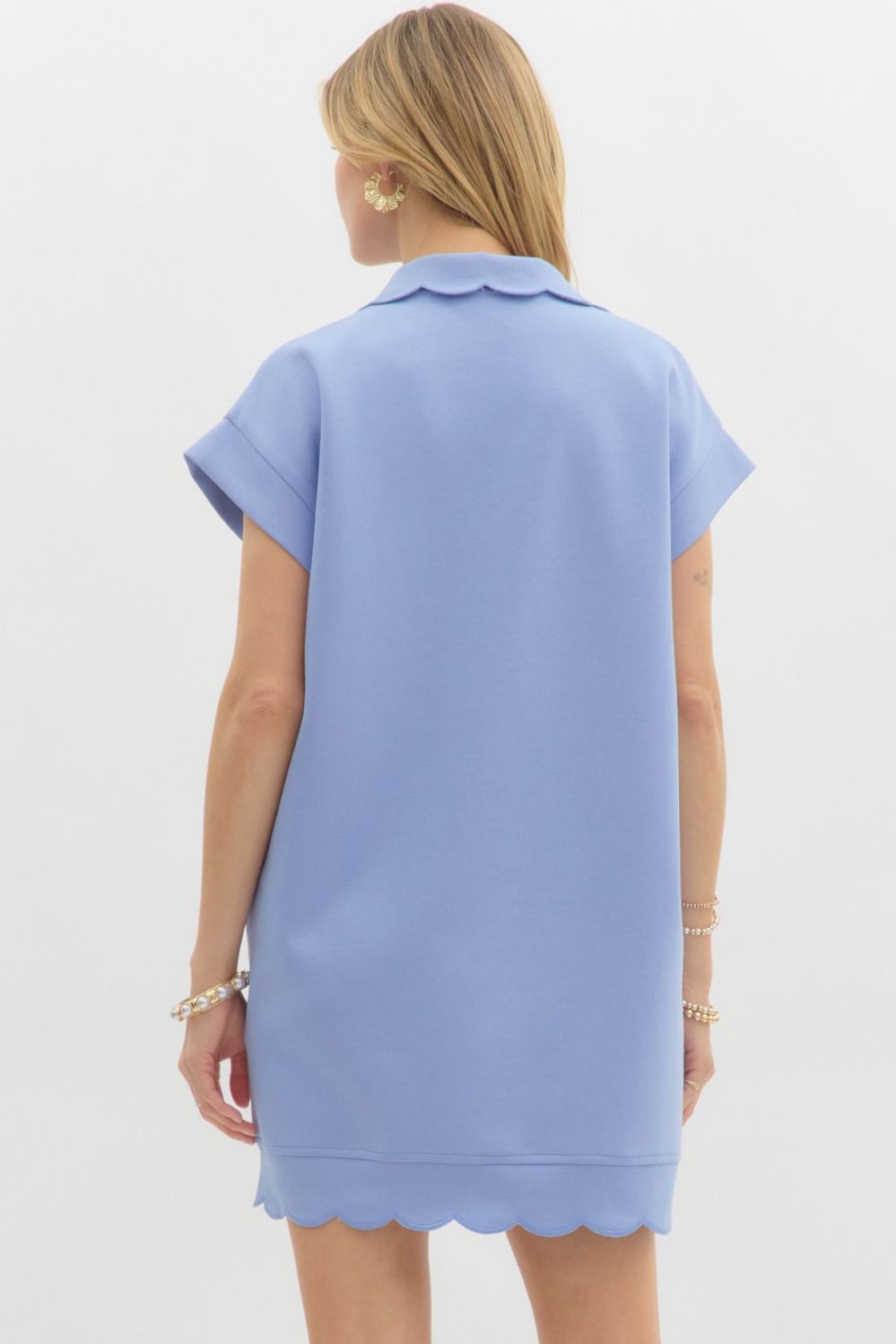 The Scalloped Dress in Blue
