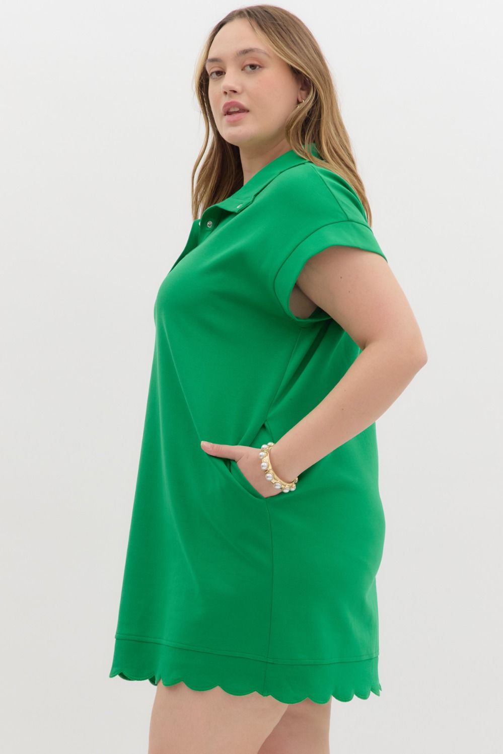 The Scalloped Dress in Green
