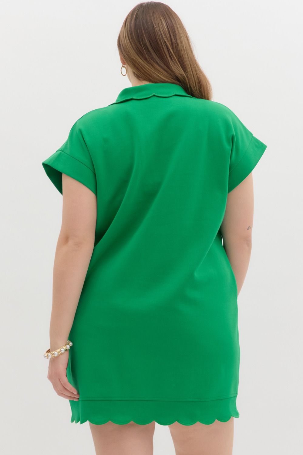 The Scalloped Dress in Green