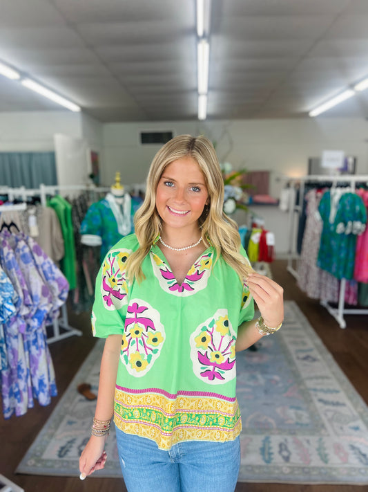 Sunshine Blooms Top