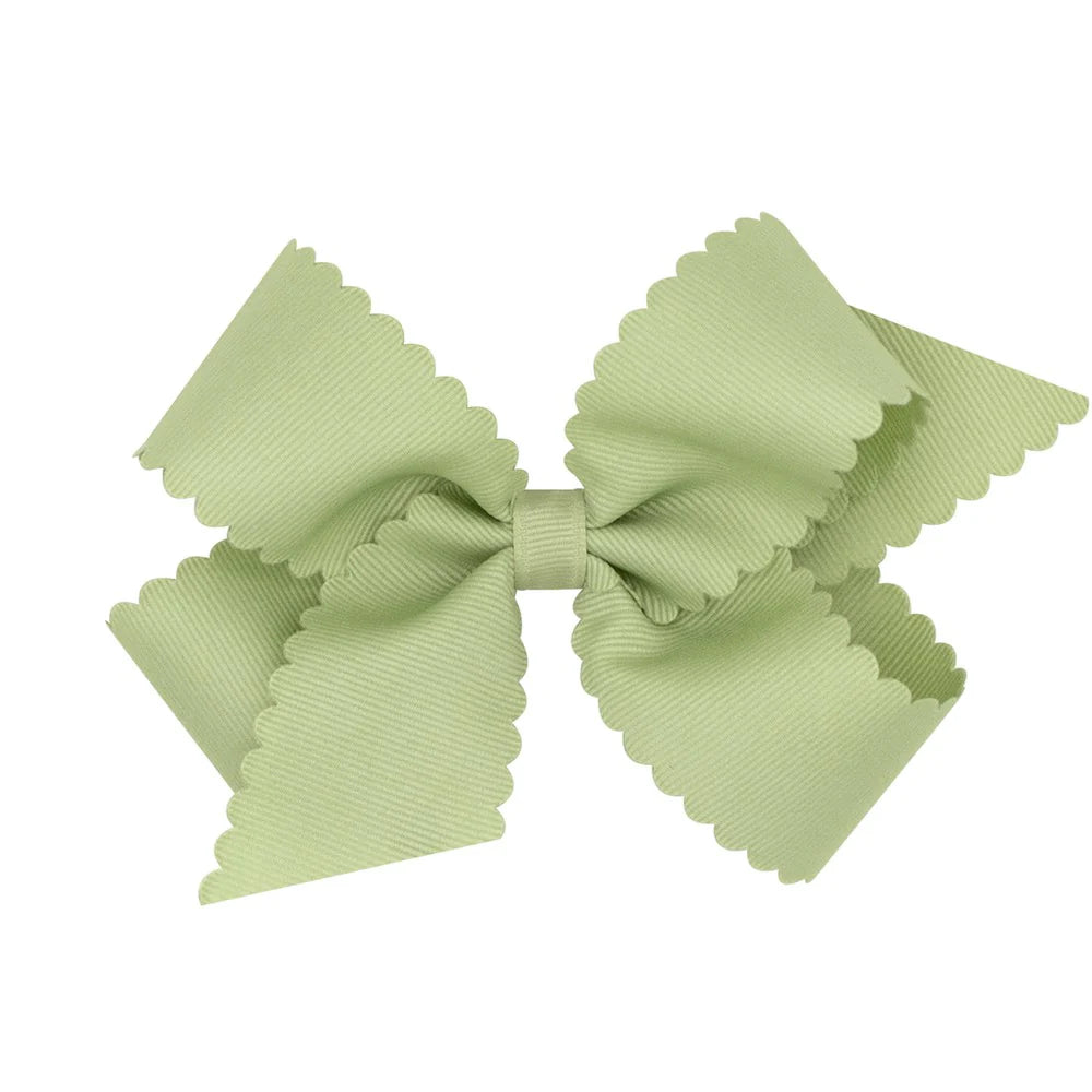 Wee Ones Medium Grosgrain Hair Bow with Scalloped Edge