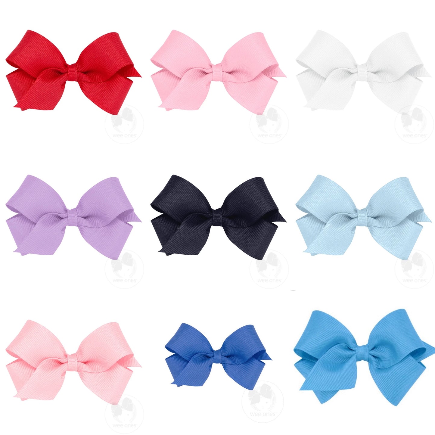 Wee Ones Mini Classic Grosgrain Hair Bow (Plain Wrap)