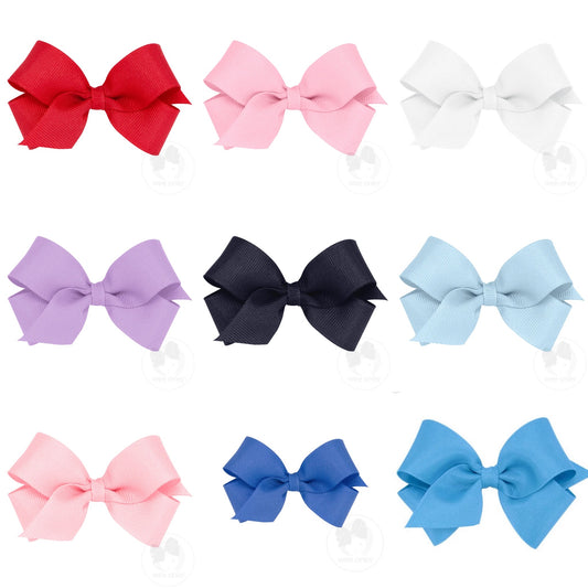 Wee Ones Mini Classic Grosgrain Hair Bow (Plain Wrap)